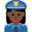 woman police officer, dark skin tone